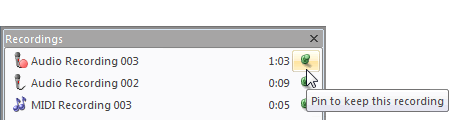 Recordings List