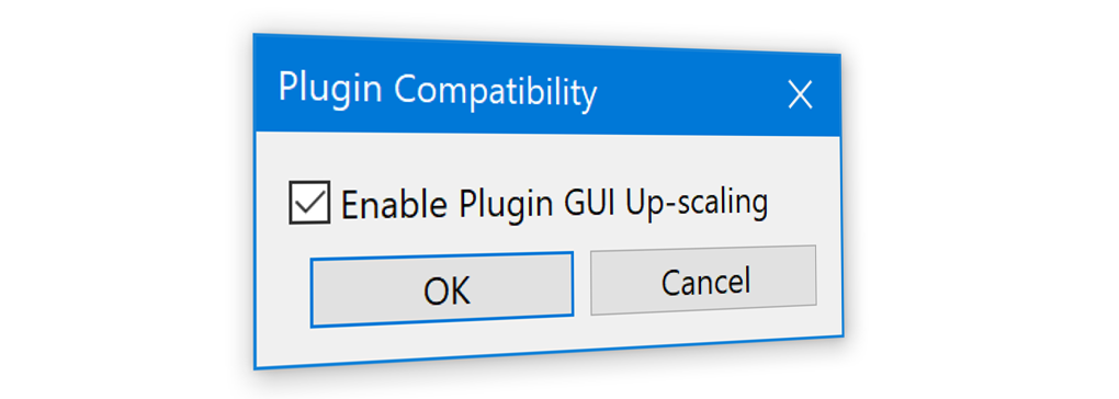 Controlling Plugin GUI Upscaling
