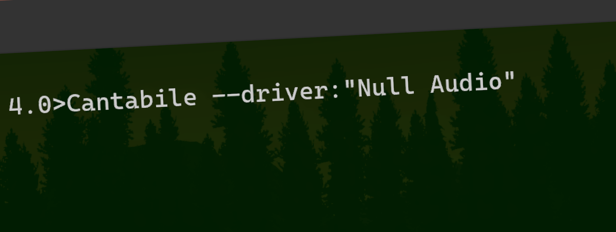 Selecting Audio Driver via Command Line