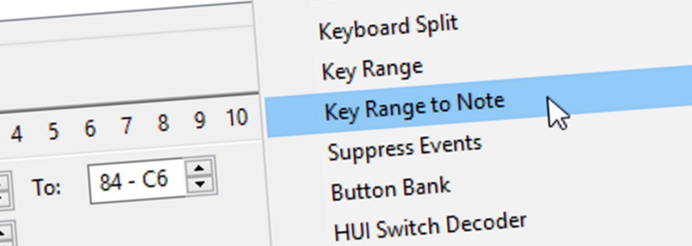 Key Range to Note MIDI Filter