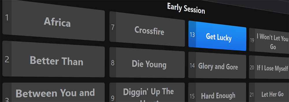 Set List Grid and Set List Improvements