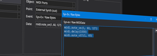 Improvements to Sys-Ex / Raw MIDI Send