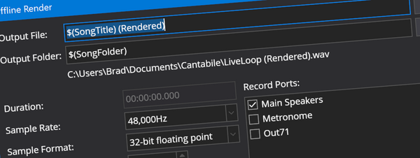 Offline Rendering