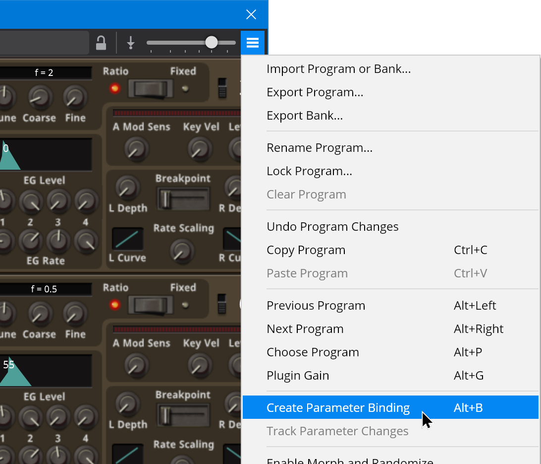 Create Parameter Binding