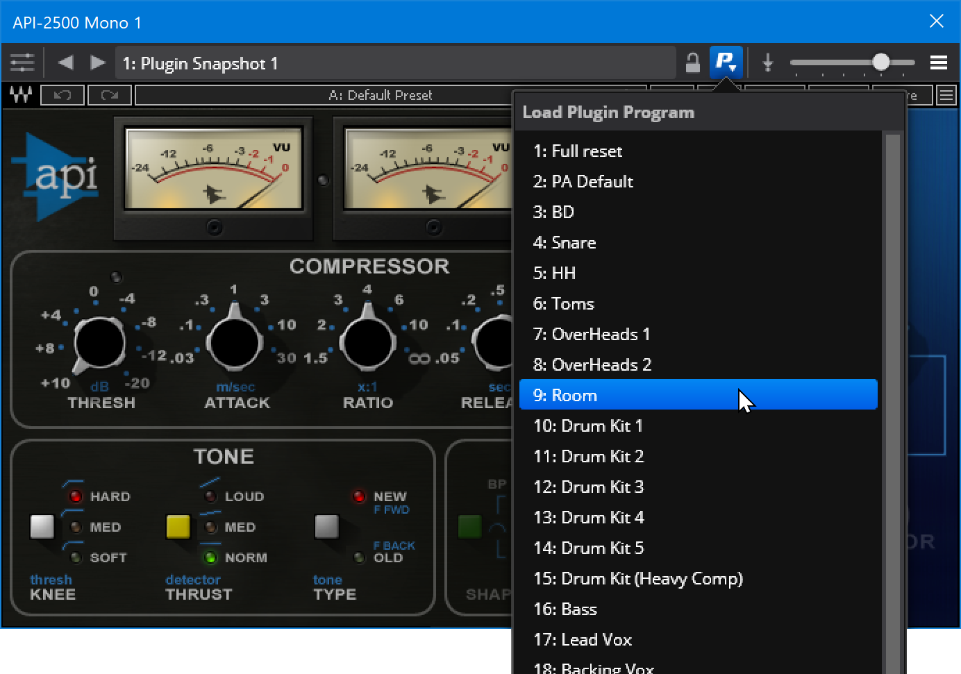 Choosing Base Preset