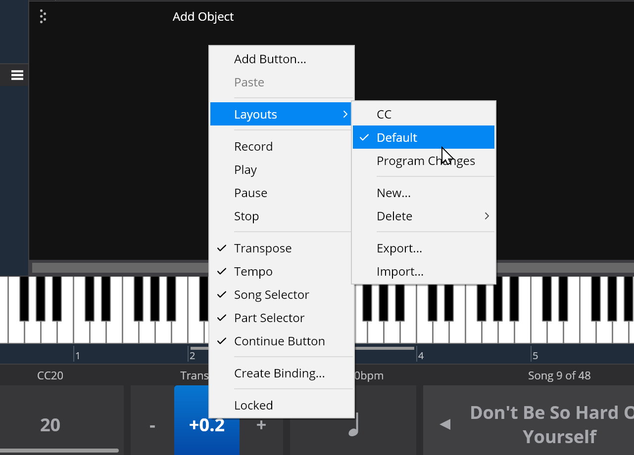 Controller Bar Layouts