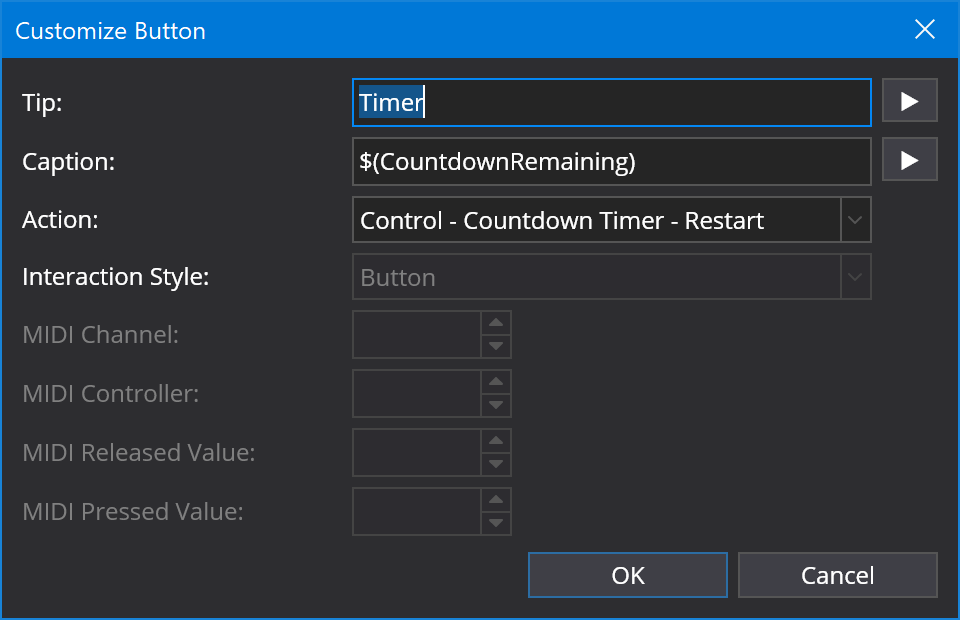 Countdown Timer Custom Button