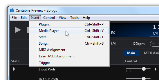 Insert Media Player