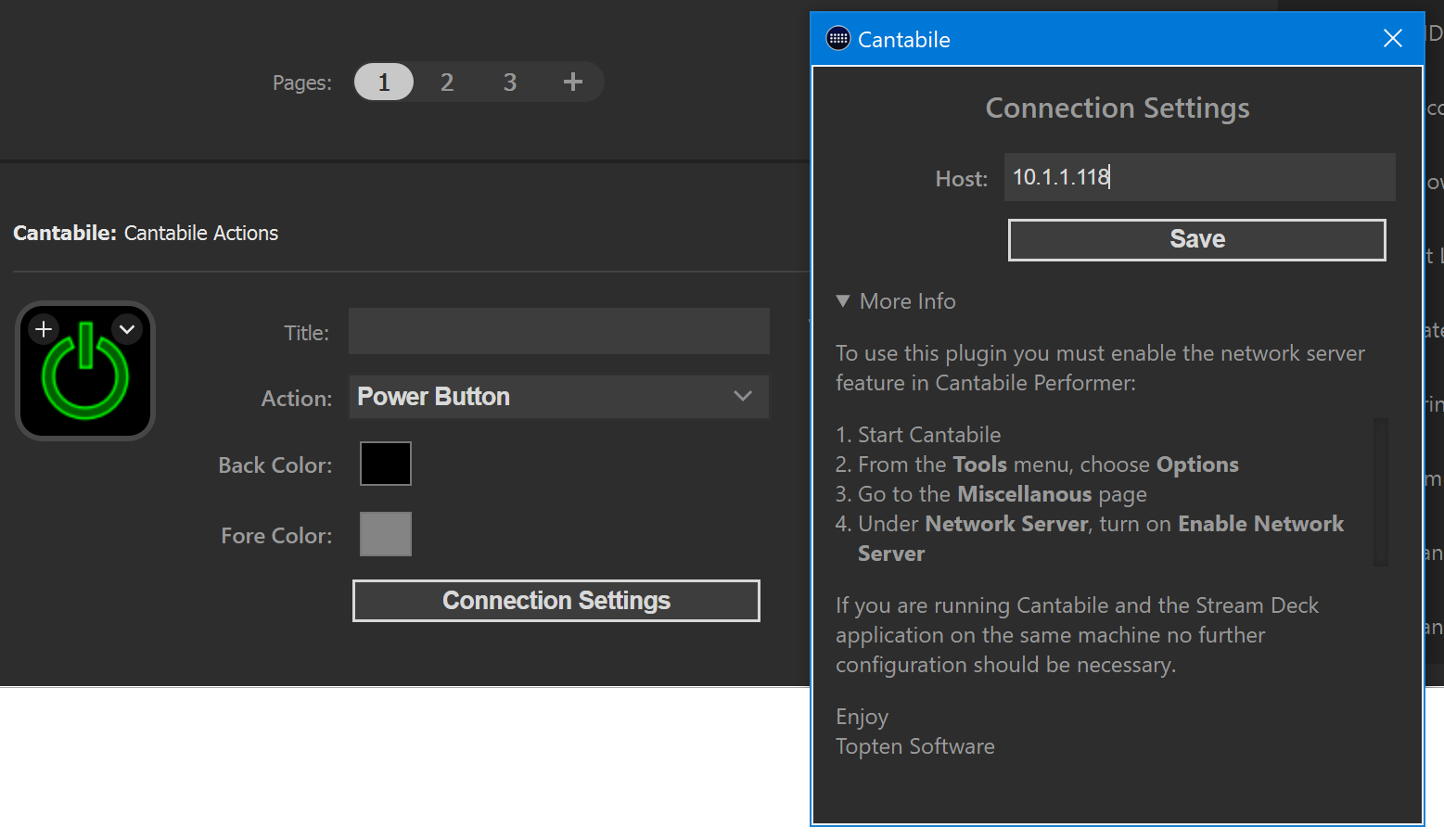 Connection Settings