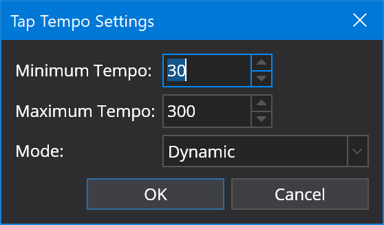 Tap Tempo Settings