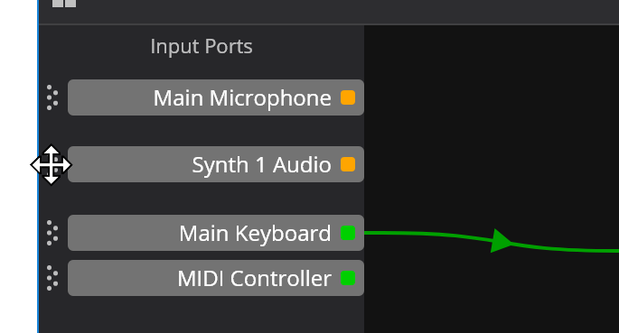 Dragging Input Ports