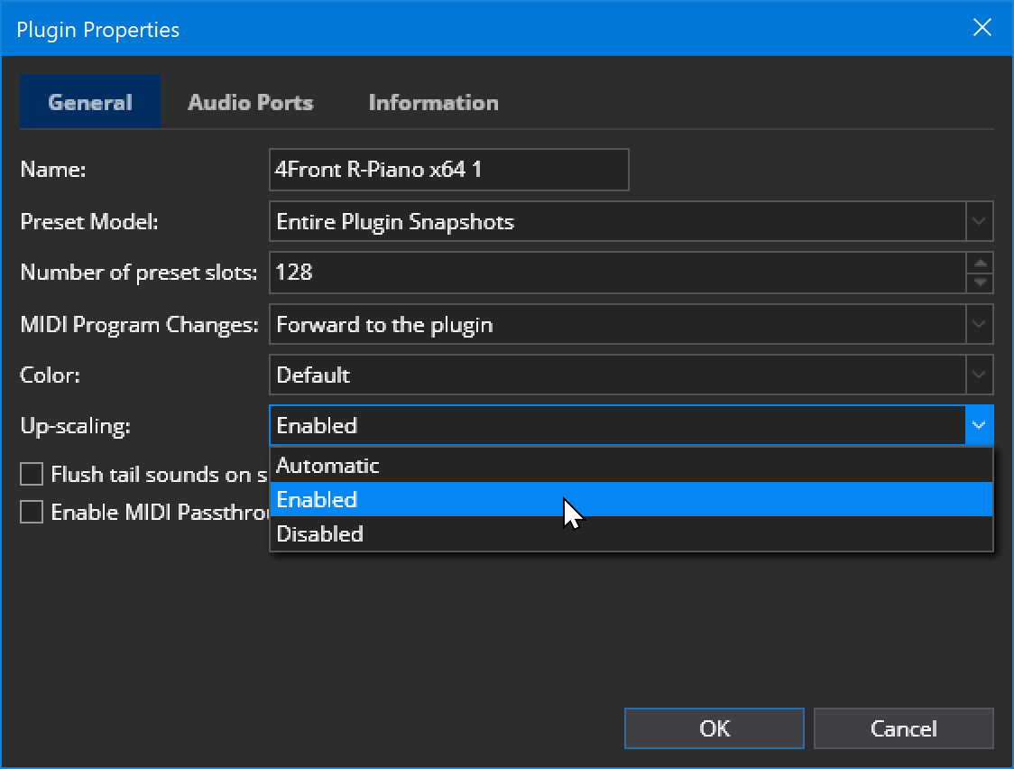 Plugin Upscaling Options