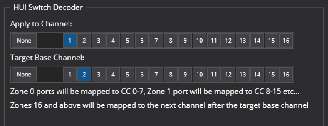 HUI Switch Decoder