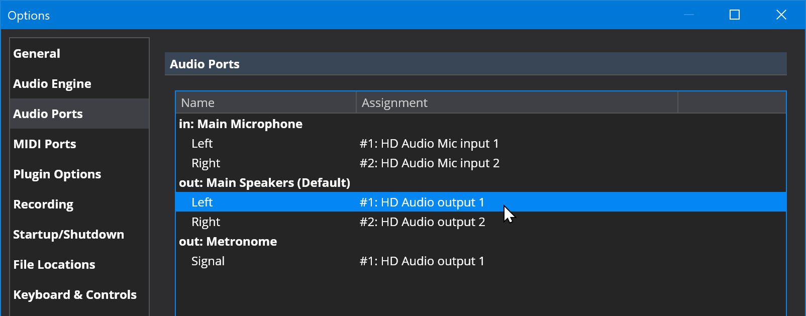 Audio Channels