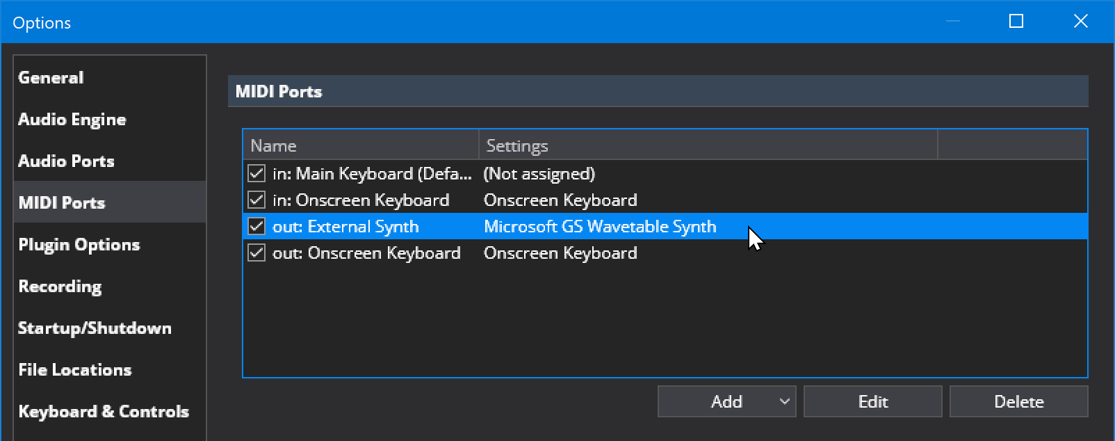 Microsoft GS Wavetable Synth