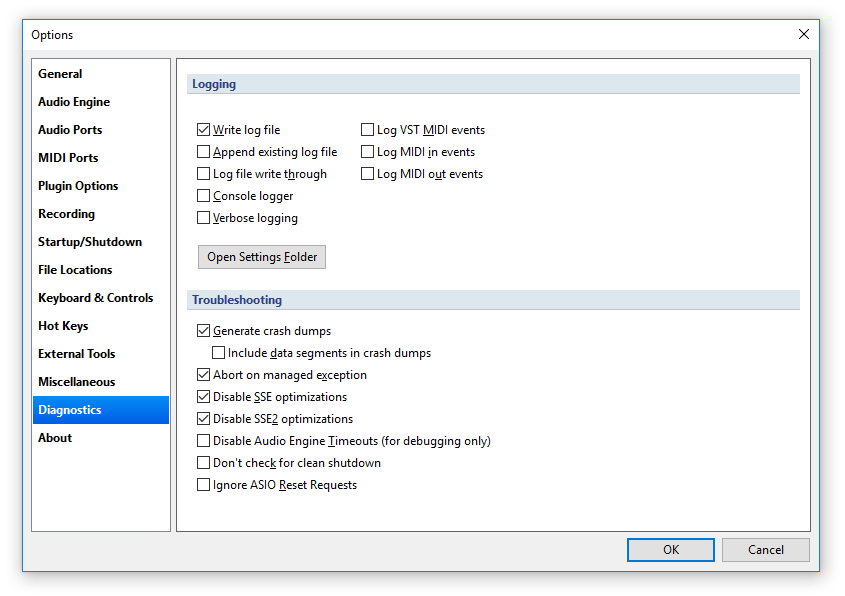 Diagnostic Options