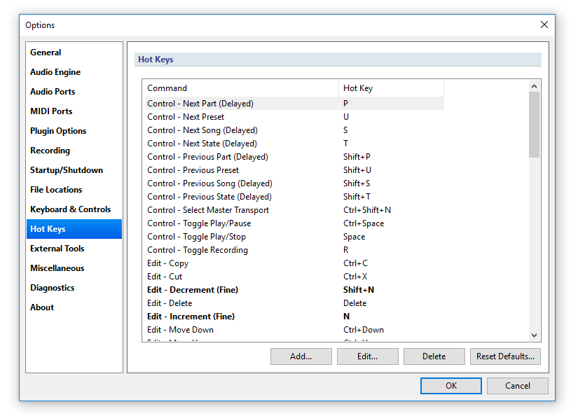 Hot Key Options
