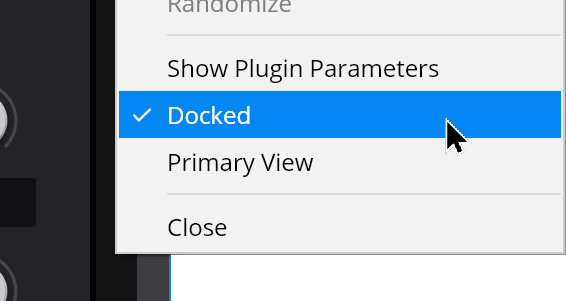 Plugin Editor Docked