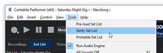 Set List Tools