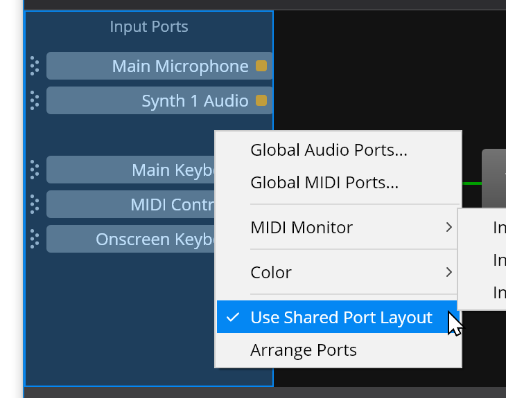 Enabling Shared Port Layout