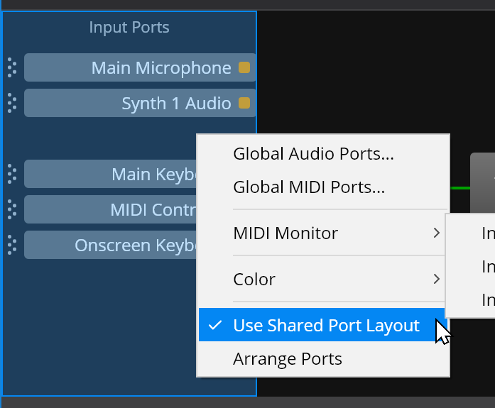 Enabling Shared Port Layout